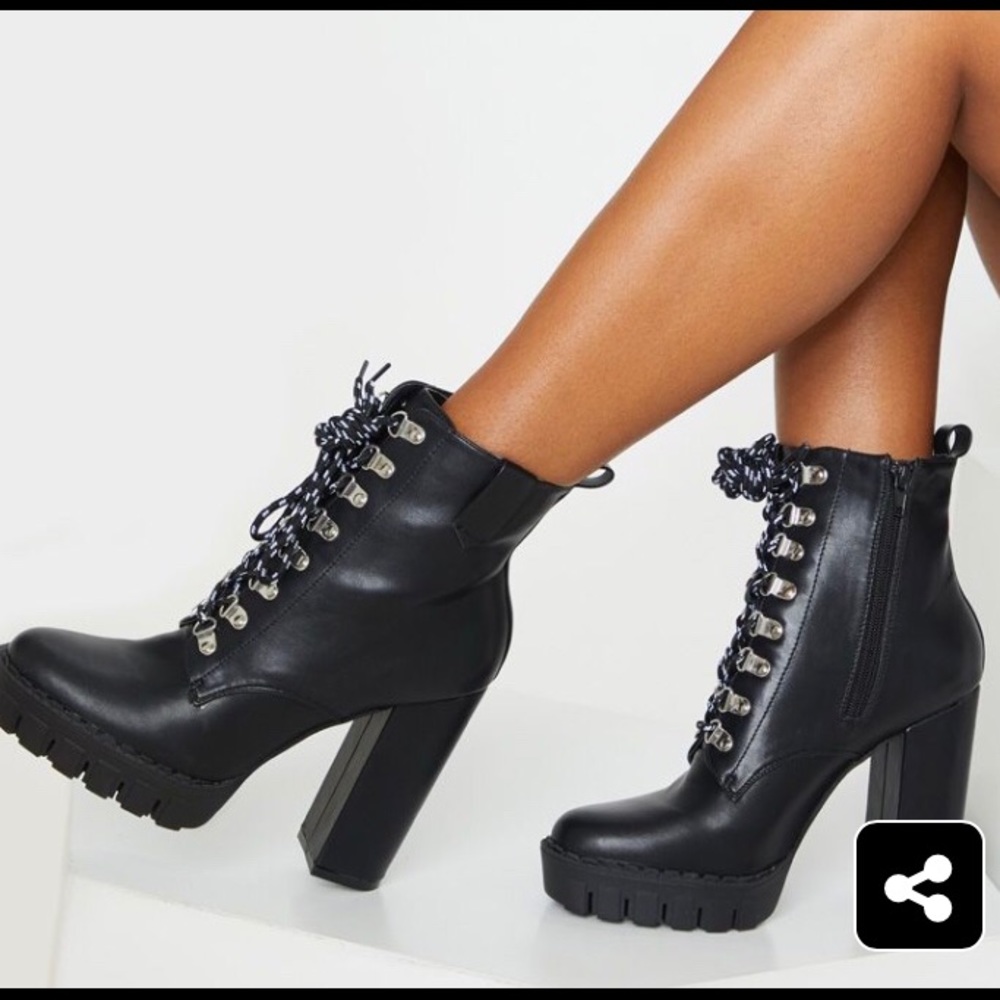 Brand new blk booties Pretty Little Thing